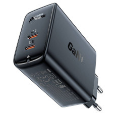 Acefast Sienas lādētājs A29 PD50W GAN 2x USB-C 50W (melns)
