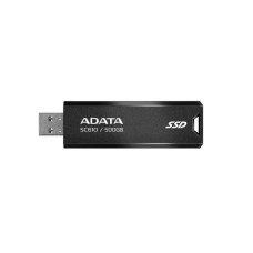 Adata External SSD, ADATA, SC610, 500GB, USB 3.2, Write speed 500 MBytes / sec, Read speed 550 MBytes / sec, SC610-500G-CBK / RD