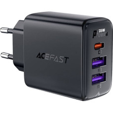 Acefast Sienas lādētājs A57 GaN 2xUSB-A+USB-C PD35W EU (melns)