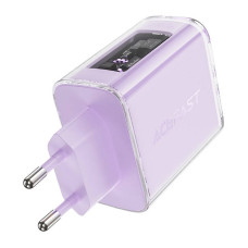 Acefast Sienas lādētājs A45, 2x USB-C, 1xUSB-A, 65 W PD (violeta)