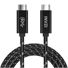 Invzi USB-C / USB4.0 Gen3 kabelis 240 W 40 Gbps, 1 m (melns)
