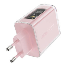 Acefast Sienas lādētājs A45, 2x USB-C, 1xUSB-A, 65 W PD (rozā)