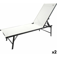 Aktive Atzveltnes krēsls Aktive Balts 180 x 35 x 49 cm (2 gb.)