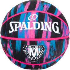 Spalding Piłka do koszykówki Spalding Marble czarno-różowa 84400Z / 7
