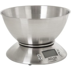Adler AD 3134 Electronic kitchen scale Stainless steel Round